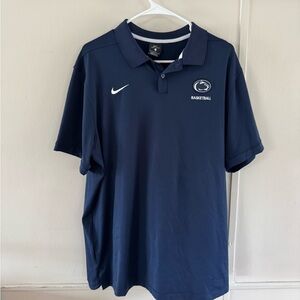 Nike Penn State Nittany Lions Basketball Polo Shirt Men’s Large Blue